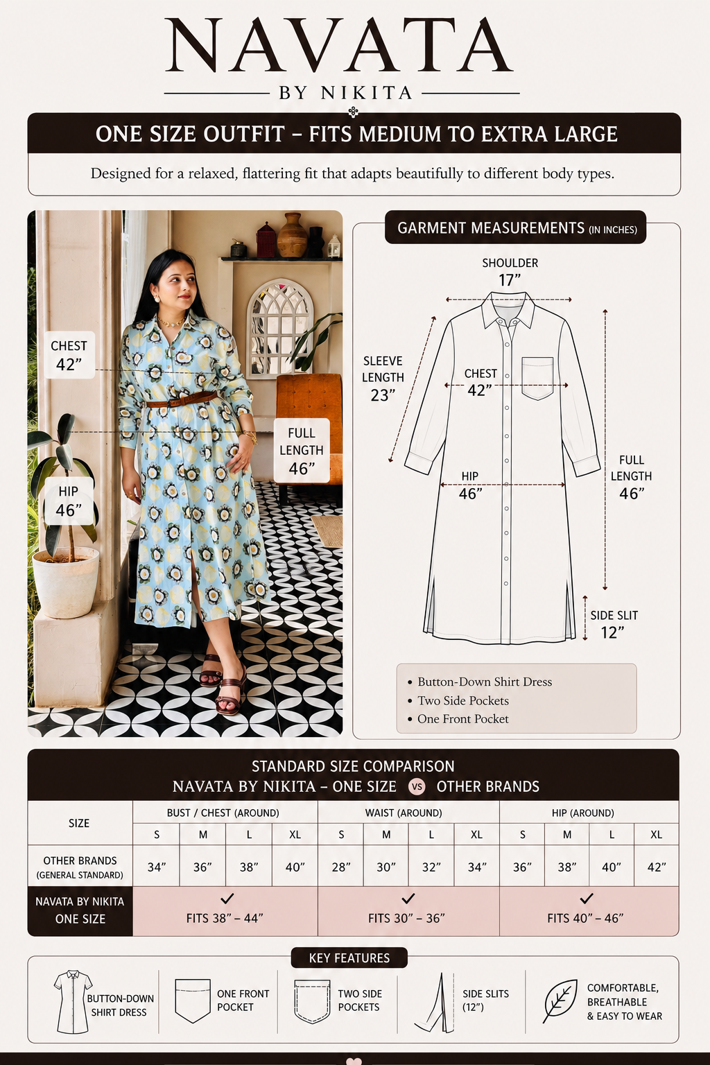 Women's Linen Cotton Shirtdress – Morning Bloom