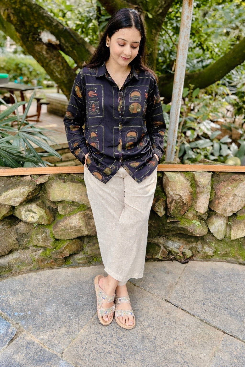 Charcoal Boho Shirt