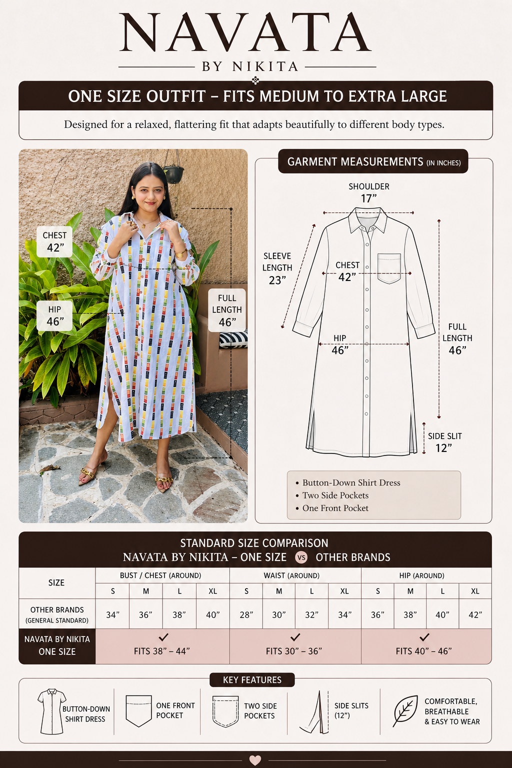Women's Linen Cotton Shirtdress – Skyscape