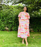 Pink Checks A-Line Dress