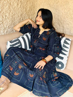 Charcoal Boho Tiered Dress