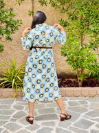Women's Linen Cotton Shirtdress – Morning Bloom