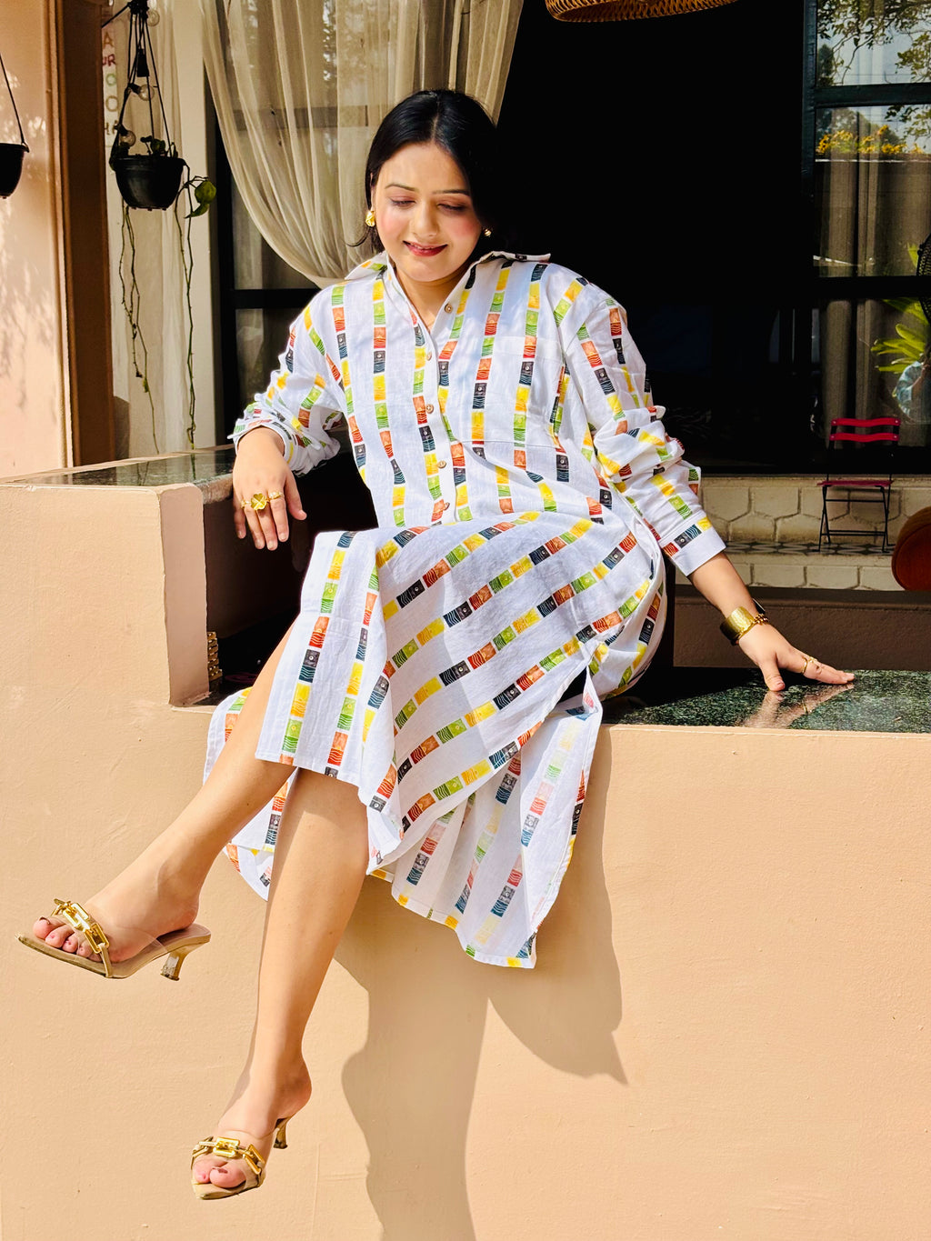 Women's Linen Cotton Shirtdress – Skyscape