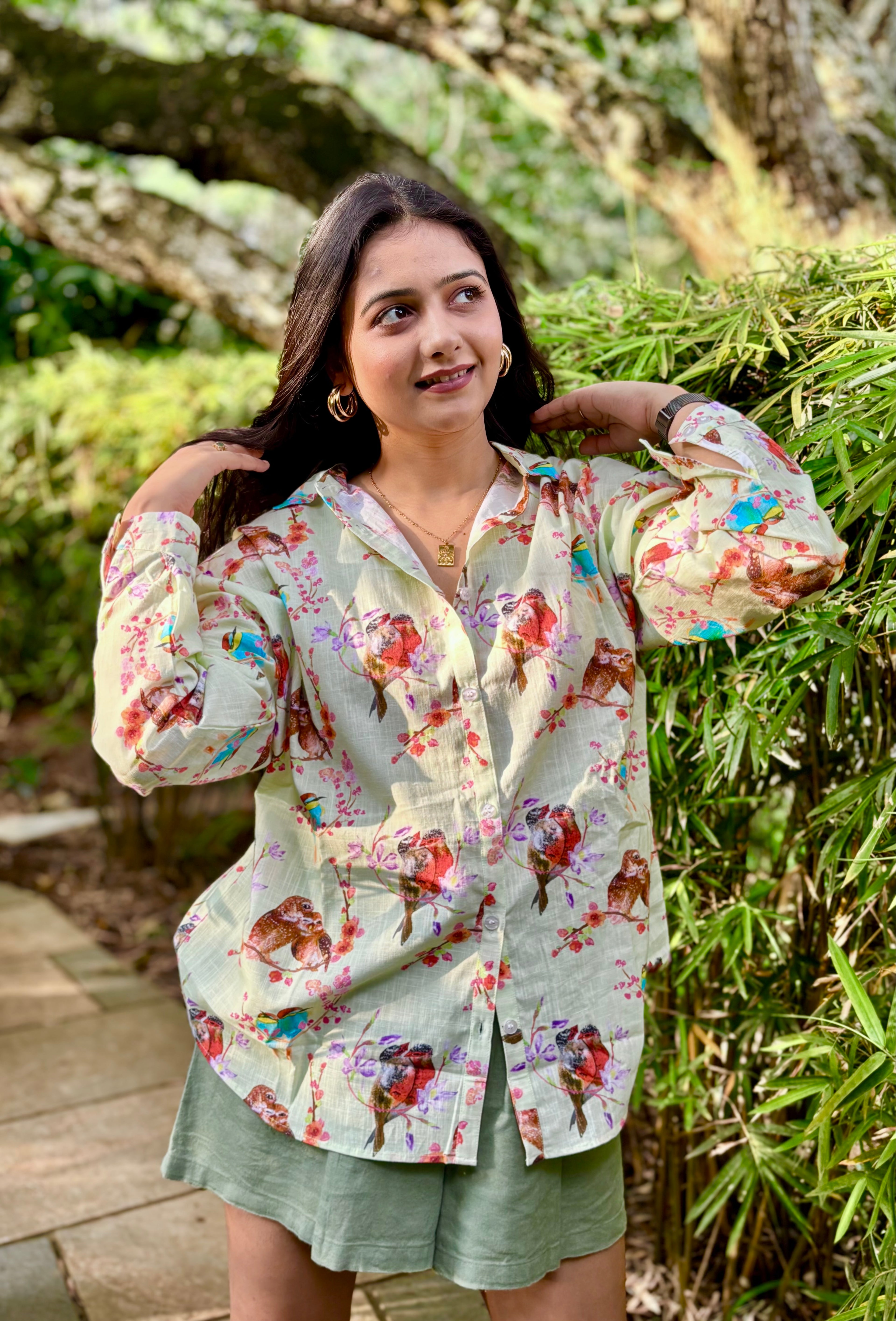 LoveBirds Sage Green Shirt
